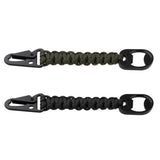 Maxbell Maxbell Paracord Carabiner Survival Keychain for Hiking, Camping, Hunting, Fishing Black