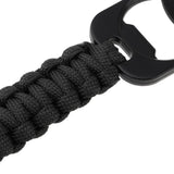 Maxbell Maxbell Paracord Carabiner Survival Keychain for Hiking, Camping, Hunting, Fishing Black