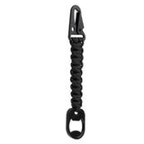 Maxbell Maxbell Paracord Carabiner Survival Keychain for Hiking, Camping, Hunting, Fishing Black