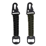 Maxbell Maxbell Paracord Carabiner Survival Keychain for Hiking, Camping, Hunting, Fishing Black