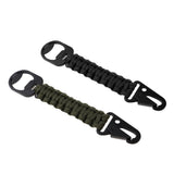 Maxbell Maxbell Paracord Carabiner Survival Keychain for Hiking, Camping, Hunting, Fishing Black