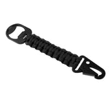 Maxbell Maxbell Paracord Carabiner Survival Keychain for Hiking, Camping, Hunting, Fishing Black