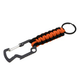 Maxbell Maxbell Outdoor Sports Molle Paracord Keychain Carabiner Belt Clip Orange Black