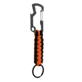 Maxbell Maxbell Outdoor Sports Molle Paracord Keychain Carabiner Belt Clip Orange Black