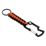 Maxbell Maxbell Outdoor Sports Molle Paracord Keychain Carabiner Belt Clip Orange Black