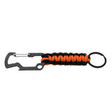 Maxbell Maxbell Outdoor Sports Molle Paracord Keychain Carabiner Belt Clip Orange Black