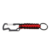 Maxbell Maxbell Outdoor Sports Molle Paracord Keychain Carabiner Belt Clip Red Black