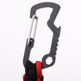 Maxbell Maxbell Outdoor Sports Molle Paracord Keychain Carabiner Belt Clip Red Black