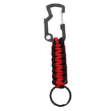 Maxbell Maxbell Outdoor Sports Molle Paracord Keychain Carabiner Belt Clip Red Black
