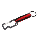 Maxbell Maxbell Outdoor Sports Molle Paracord Keychain Carabiner Belt Clip Red Black