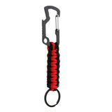Maxbell Maxbell Outdoor Sports Molle Paracord Keychain Carabiner Belt Clip Red Black