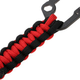 Maxbell Maxbell Outdoor Sports Molle Paracord Keychain Carabiner Belt Clip Red Black