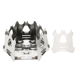 Maxbell Maxbell Folding Outdoor Camping Wood Stove Portable Stainless Steel Picnic Burner, 3.46 x 5.91inch