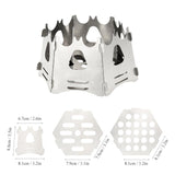 Maxbell Maxbell Folding Outdoor Camping Wood Stove Portable Stainless Steel Picnic Burner, 3.46 x 5.91inch