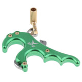 Maxbell Maxbell Archery Release Aid Trigger 4 Finger Grip for Compound Bow Hunting Green