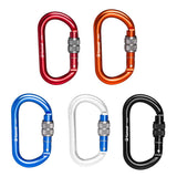Maxbell 4 Piece 25KN Aluminum Rock Climbing Rescue Safety D Type Carabiner Screwgate