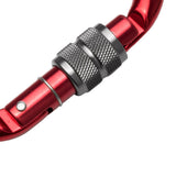 Maxbell 4 Piece 25KN Aluminum Rock Climbing Rescue Safety D Type Carabiner Screwgate