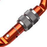 Maxbell Maxbell 25KN Aluminum Rock Climbing Rescue Safety D Type Carabiner Orange Screwgate