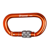 Maxbell Maxbell 25KN Aluminum Rock Climbing Rescue Safety D Type Carabiner Orange Screwgate