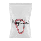 Maxbell Maxbell Aluminum Locking Climbing Carabiner D Shape Auto-Locking Carabiner Screw Gate Lock Red