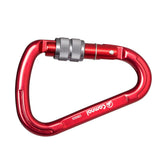 Maxbell Maxbell Aluminum Locking Climbing Carabiner D Shape Auto-Locking Carabiner Screw Gate Lock Red