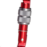 Maxbell Maxbell Aluminum Locking Climbing Carabiner D Shape Auto-Locking Carabiner Screw Gate Lock Red