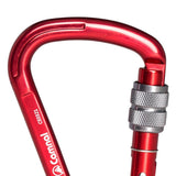 Maxbell Maxbell Aluminum Locking Climbing Carabiner D Shape Auto-Locking Carabiner Screw Gate Lock Red