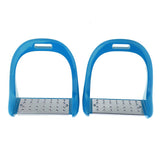 Maxbell Maxbell 1Pair Stainless Steel Horse Saddle English Stirrups Horse Riding Blue