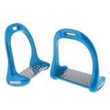 Maxbell Maxbell 1Pair Stainless Steel Horse Saddle English Stirrups Horse Riding Blue