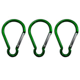 Maxbell Maxbell 3pcs Aluminum Camping Keychain Carabiner Spring Snap Hook Buckle Clip Green