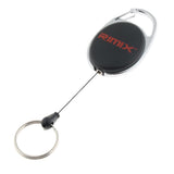 Maxbell Maxbell Retractable Keychain Carabiner Badge Recoil Reel Key Ring Holder Clip Black