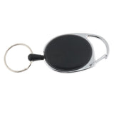 Maxbell Maxbell Retractable Keychain Carabiner Badge Recoil Reel Key Ring Holder Clip Black