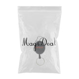 Maxbell Maxbell Retractable Keychain Carabiner Badge Recoil Reel Key Ring Holder Clip Black