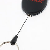 Maxbell Maxbell Retractable Keychain Carabiner Badge Recoil Reel Key Ring Holder Clip Black