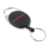 Maxbell Maxbell Retractable Keychain Carabiner Badge Recoil Reel Key Ring Holder Clip Black