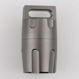 Maxbell Waterproof Mini Aluminium Pill Holder Case Bottle Drug Container Keychain Style 3-Dark Gray