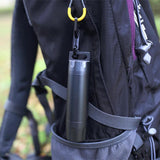Maxbell Maxbell Waterproof Mini Aluminium Pill Holder Case Bottle Drug Container Keychain Style 3-Dark Gray