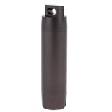 Maxbell Maxbell Waterproof Mini Aluminium Pill Holder Case Bottle Drug Container Keychain Style 3-Dark Gray