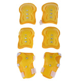 Maxbell Maxbell 6Pcs Skating Protective Gear Set Bicycle Skateboard Skate Roller Protector Yellow