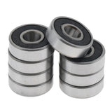 Maxbell Maxbell 8pcs Chrome Steel Skateboard Bearings Longboard Skate Ball Bearing Black
