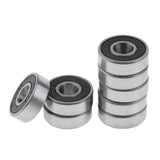 Maxbell Maxbell 8pcs Chrome Steel Skateboard Bearings Longboard Skate Ball Bearing Black