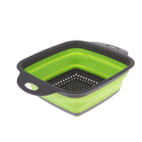 Maxbell Kitchen Foldable Strainers Over The Sink Vegetable/Fruit Colanders Strainers Big Green