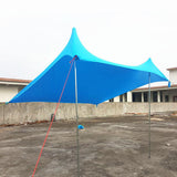 Maxbell Maxbell 3-4 Person Beach Tent Tarp Portable Canopy Sunshade with Sandbag Anchors Blue