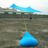 Maxbell Maxbell 3-4 Person Beach Tent Tarp Portable Canopy Sunshade with Sandbag Anchors Blue