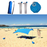 Maxbell Maxbell 3-4 Person Beach Tent Tarp Portable Canopy Sunshade with Sandbag Anchors Blue