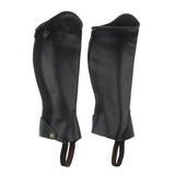 Maxbell Maxbell Leather Equestrian Horse Riding Gaiters Half Chaps Leg Cover Protector XS