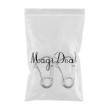 Maxbell Maxbell 2Pcs Aluminum Alloy Key Buckle Snap Spring Clip Hook Carabiner Keychain Silver