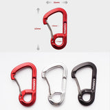 Maxbell Maxbell 2Pcs Aluminum Alloy Key Buckle Snap Spring Clip Hook Carabiner Keychain Silver