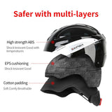 Maxbell Snow Ski Skiing Safety Helmet Men Women Outdoor Cycling Skateboard Black L - Aladdin Shoppers