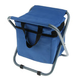 Maxbell Maxbell Folding Camping Stool Camping Seat Backpack with Cooler Bag Blue
